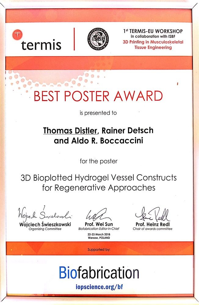 Zum Artikel "Thomas Distler WW7 wins best poster award at international workshop"