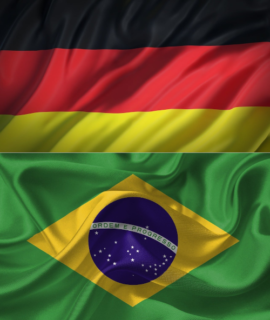 Flags of Germany and Brazil