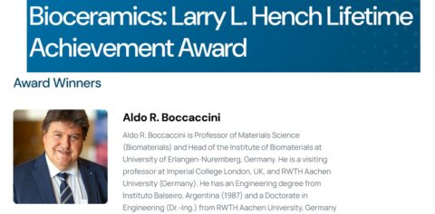 Zum Artikel "Prof. A. R. Boccaccini to receive the Larry L. Hench Lifetime Achievement Award"